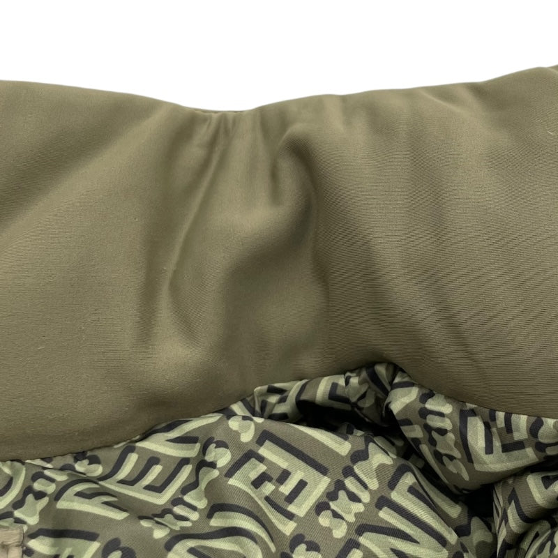 フェンディ FENDI ×SKIMS ロゴ総柄パファージャケット FAN068 カーキ ナイロン メンズ その他アウター