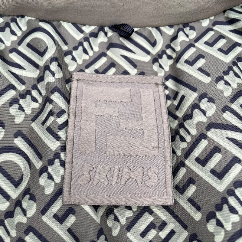 フェンディ FENDI ×SKIMS ロゴ総柄パファージャケット FAN068 カーキ ナイロン メンズ その他アウター