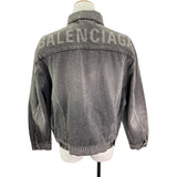 バレンシアガ BALENCIAGA バックロゴデニムジャケット 557351 グレー デニム メンズ デニムジャケット