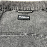 バレンシアガ BALENCIAGA バックロゴデニムジャケット 557351 グレー デニム メンズ デニムジャケット