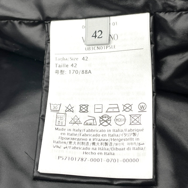 ヴァレンティノ VALENTINO VLTNロゴ ダウンジャケット UB3CN01P5LE ブラック ナイロン レディース ダウンジャケット