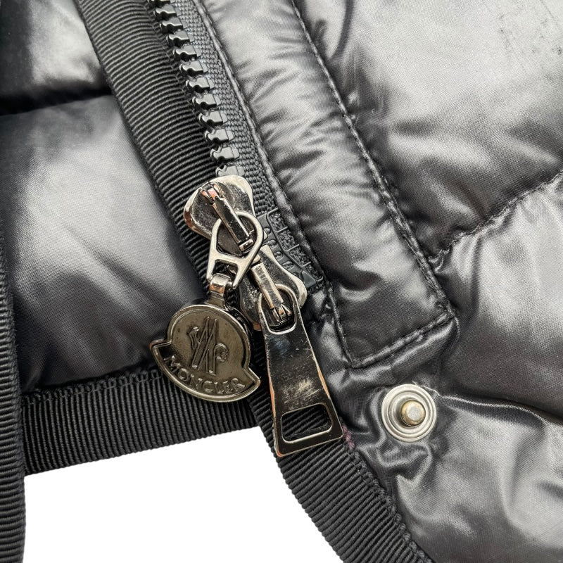 モンクレール MONCLER ARMOISE ファー付ダウンジャケット B20934531015 ブラック ナイロン レディース ダウンジャケット