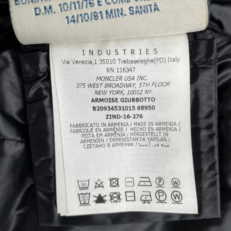 モンクレール MONCLER ARMOISE ファー付ダウンジャケット B20934531015 ブラック ナイロン レディース ダウンジャケット