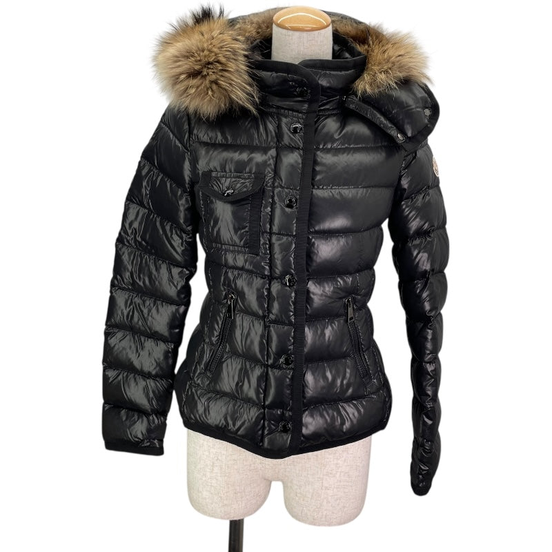 モンクレール MONCLER ARMOISE ファー付ダウンジャケット B20934531015 ブラック ナイロン レディース ダウンジャケット