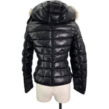 モンクレール MONCLER ARMOISE ファー付ダウンジャケット B20934531015 ブラック ナイロン レディース ダウンジャケット