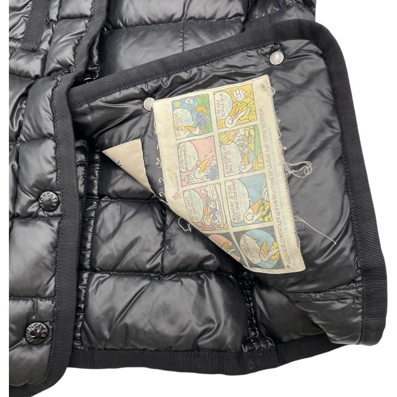 モンクレール MONCLER ARMOISE ファー付ダウンジャケット B20934531015 ブラック ナイロン レディース ダウンジャケット