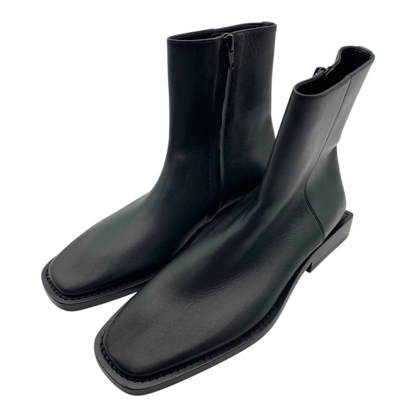 バレンシアガ BALENCIAGA バックスロゴ スクエアトゥレザーブーツ