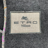 エトロ ETRO ウールチェスターコート ブラック ウール レディース その他アウター