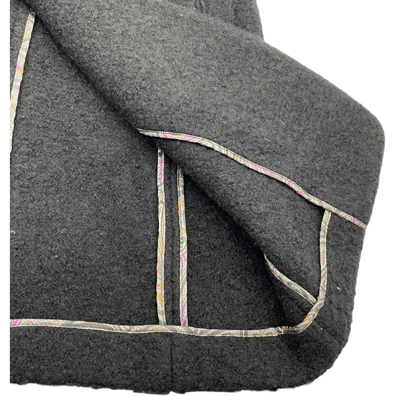 エトロ ETRO ウールチェスターコート ブラック ウール レディース その他アウター