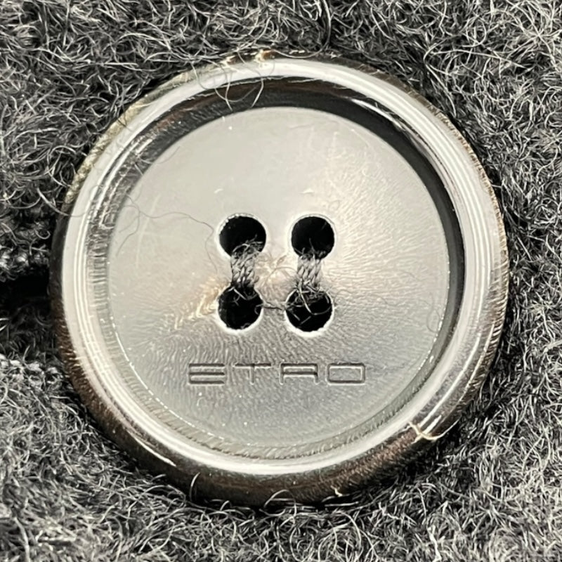 エトロ ETRO ウールチェスターコート ブラック ウール レディース その他アウター