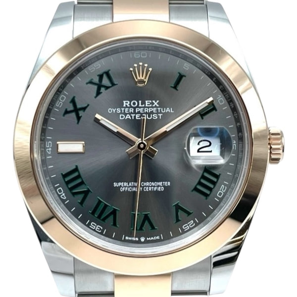 ロレックス ROLEX デイトジャスト41 スレート 126301 グレー K18/SS 自動巻き メンズ 腕時計