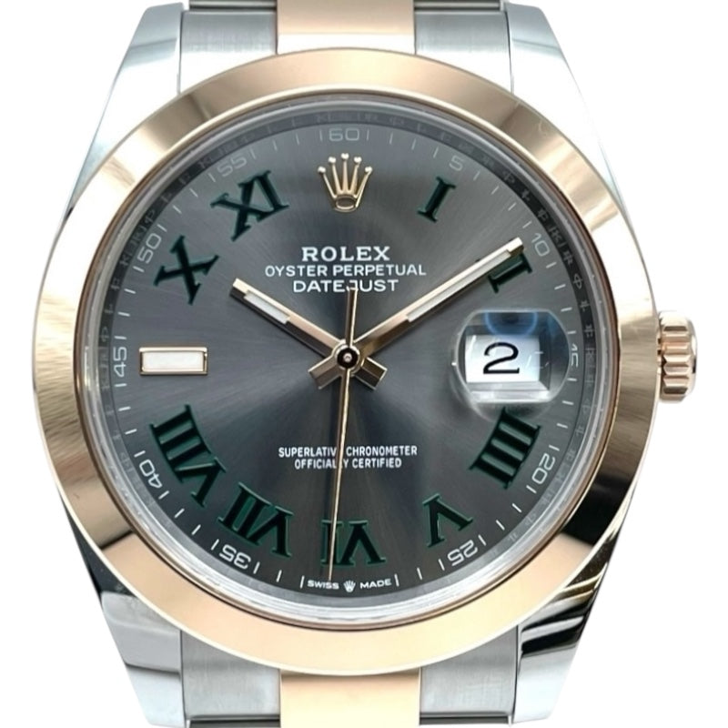 ロレックス ROLEX デイトジャスト41 スレート 126301 グレー K18/SS 自動巻き メンズ 腕時計