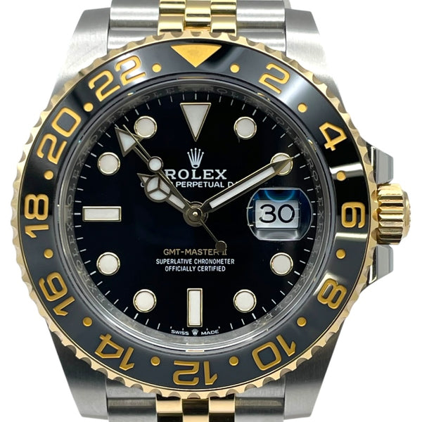 ロレックス ROLEX GMTマスター2 ランダムシリアル 126713GRNR ブラック K18YG/SS メンズ 腕時計