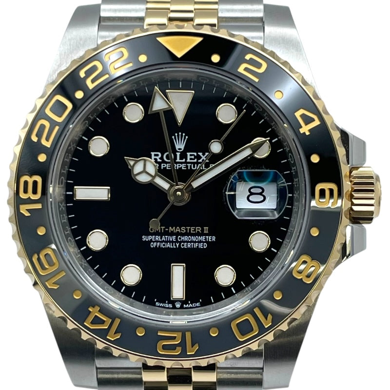 ロレックス ROLEX GMTマスター2 ランダムシリアル 126713GRNR ブラック K18YG/SS 自動巻き メンズ 腕時計