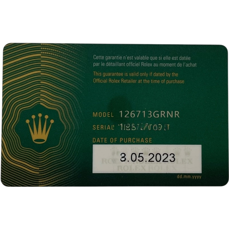 ロレックス ROLEX GMTマスター2 126713GRNR ブラック K18/SS 自動巻き メンズ 腕時計