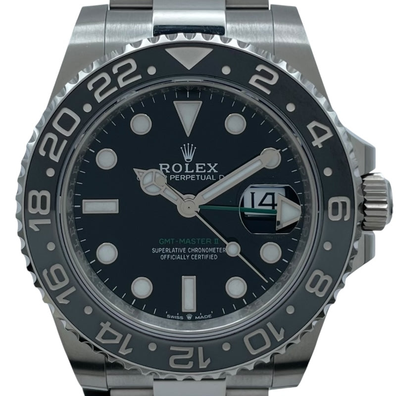 ロレックス ROLEX GMTマスター２ 126710GRNR ブラック SS メンズ 腕時計