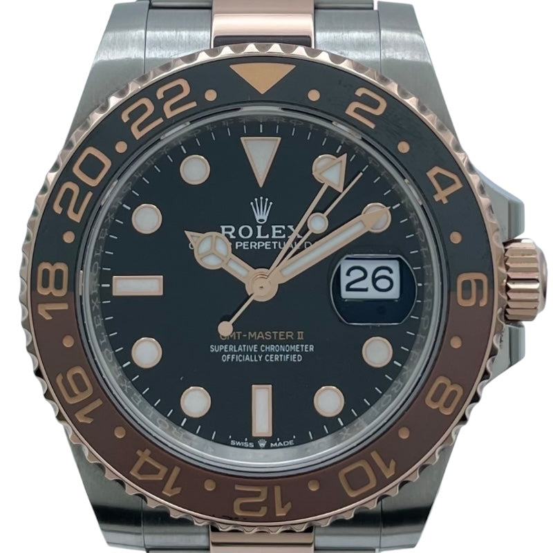 ロレックス ROLEX GMTマスター2 126711CHNR ブラック PG/SS メンズ 腕時計