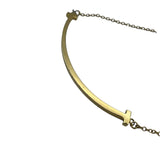 ティファニー TIFFANY＆CO Tスマイルネックレススモール ゴールド Au750 ジュエリー