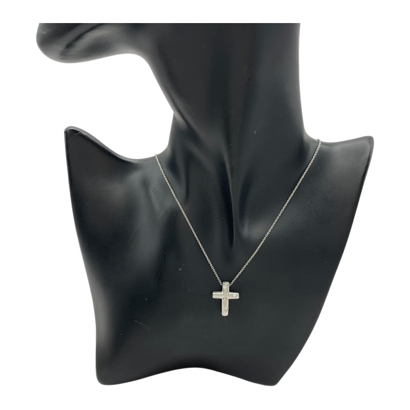ティファニー TIFFANY＆CO ドッツクロスネックレス プラチナ Pt950