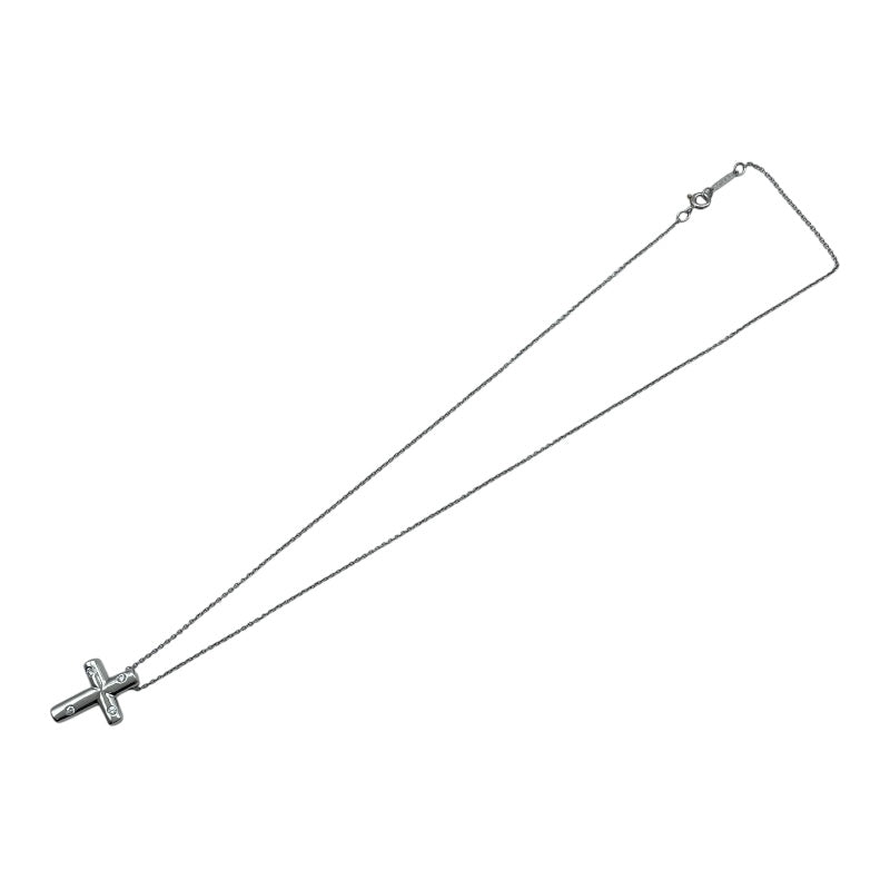 ティファニー TIFFANY＆CO ドッツクロスネックレス プラチナ Pt950 ダイヤモンド　 ジュエリー