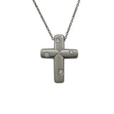 ティファニー TIFFANY＆CO ドッツクロスネックレス プラチナ Pt950 ダイヤモンド　 ジュエリー