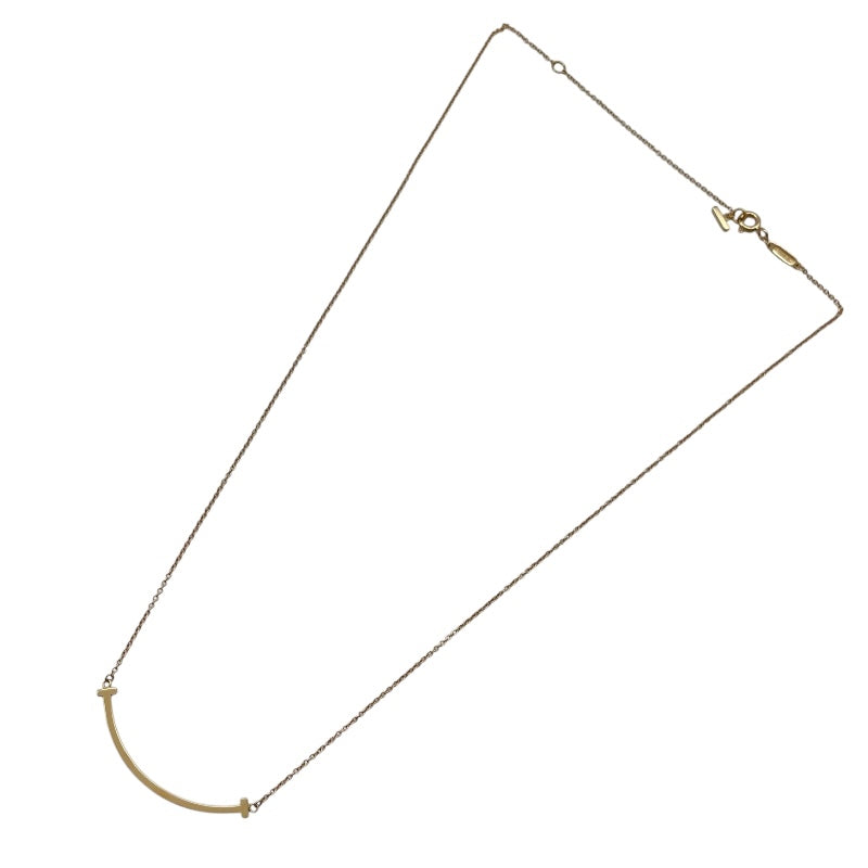 ティファニー TIFFANY＆CO Tスマイルネックレススモール ピンクゴールド Au750 ジュエリー