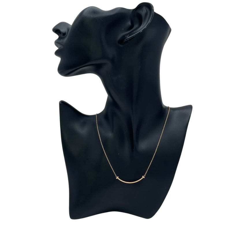 ティファニー TIFFANY＆CO Tスマイルネックレススモール ピンクゴールド Au750 ジュエリー