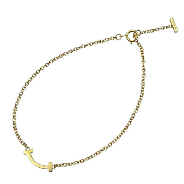 ティファニー TIFFANY＆CO Tスマイルブレスミニ ゴールド Au750 ジュエリー