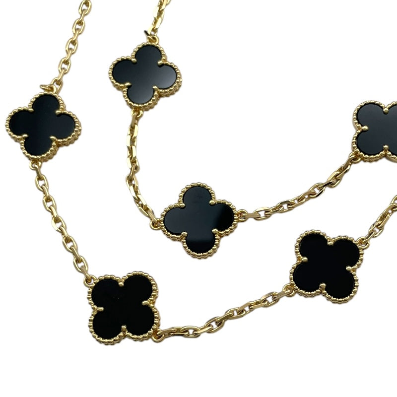 ヴァンクリーフ＆アーペル Van Cleef & Arpels ヴィンテージ アルハンブラネックレス20モチーフ ゴールド Au750/オニキス ジュエリー