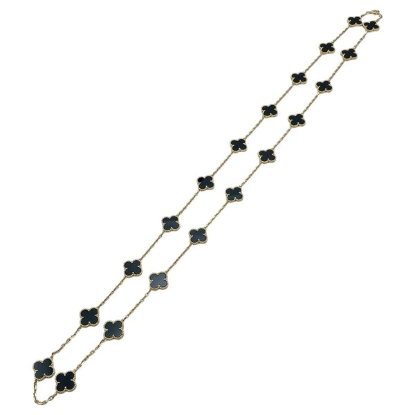 ヴァンクリーフ＆アーペル Van Cleef & Arpels ヴィンテージ アルハンブラネックレス20モチーフ ゴールド Au750/オニキス ジュエリー