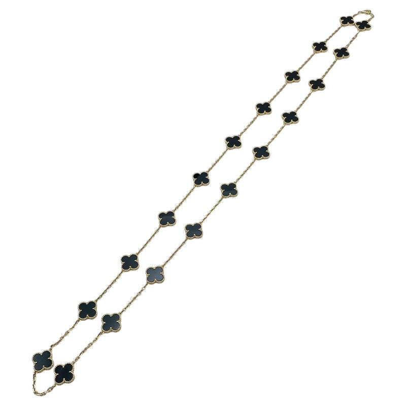 ヴァンクリーフ＆アーペル Van Cleef & Arpels ヴィンテージ アルハンブラネックレス20モチーフ ゴールド Au750/オニキス ジュエリー