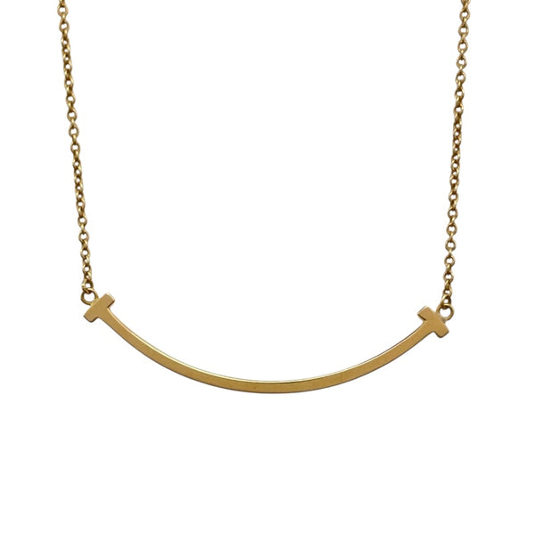 ティファニー TIFFANY＆CO Tスマイルネックレススモール ゴールド Au750 ジュエリー