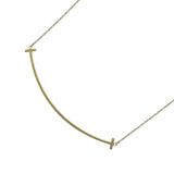 ティファニー TIFFANY＆CO Tスマイルネックレスラージ ゴールド Au750 ジュエリー