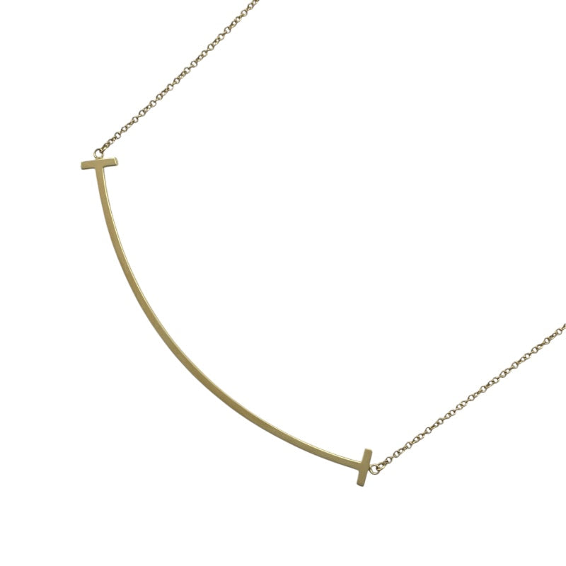 ティファニー TIFFANY＆CO Tスマイルネックレスラージ ゴールド Au750 ジュエリー