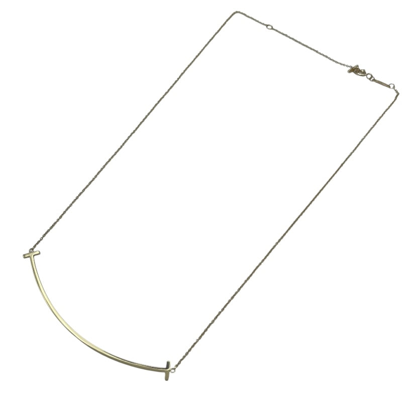 ティファニー TIFFANY＆CO Tスマイルネックレスラージ ゴールド Au750 ジュエリー