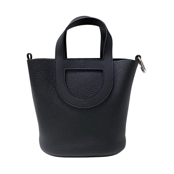 エルメス HERMES インザループ18 K刻 ブラック シルバー金具 トリヨンクレマンス レディース ハンドバッグ