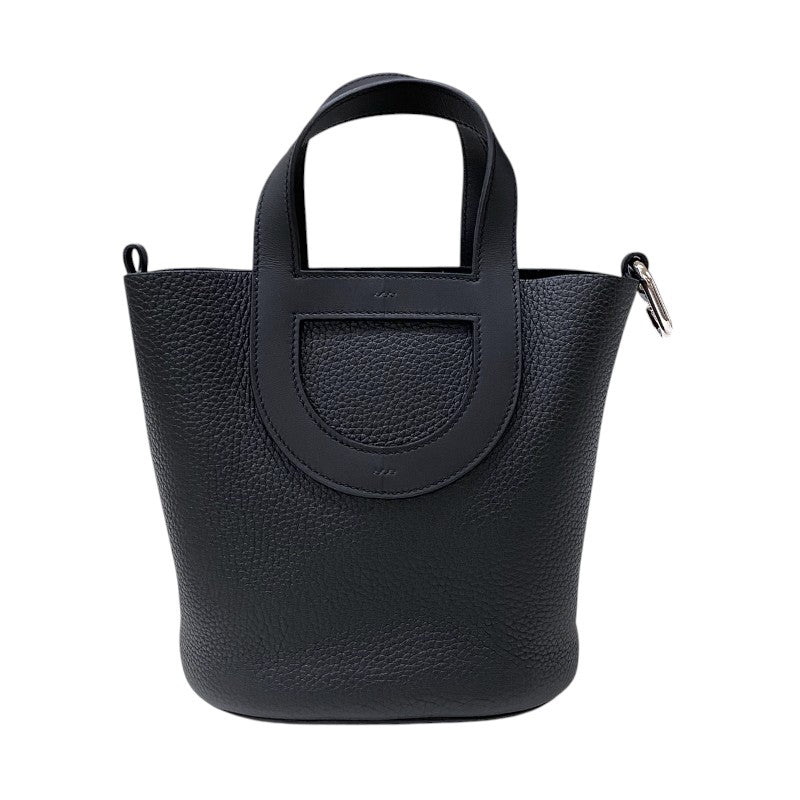 エルメス HERMES インザループ18 K刻 ブラック シルバー金具 トリヨンクレマンス レディース ハンドバッグ