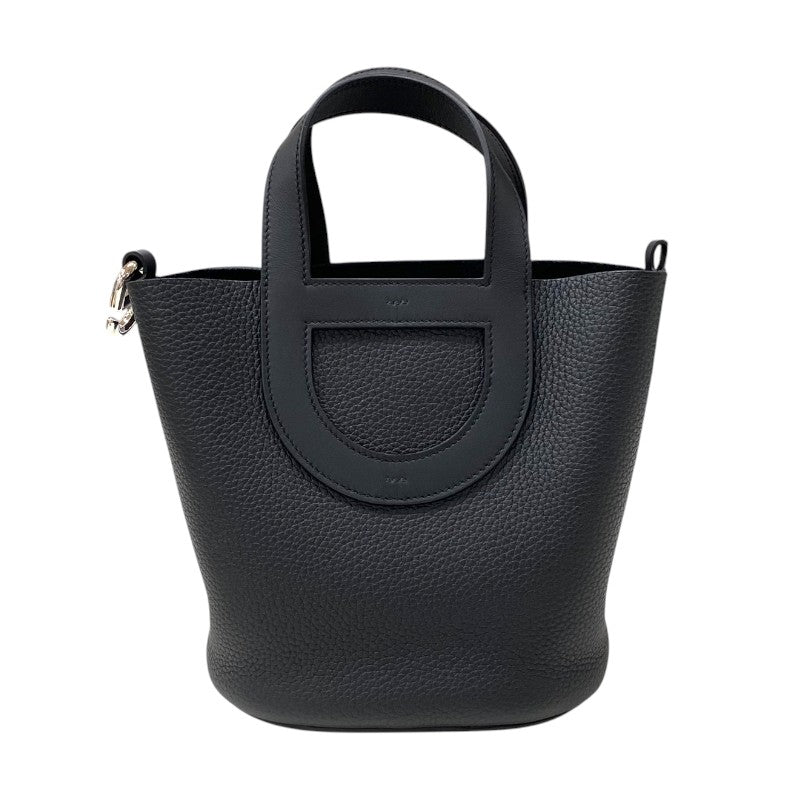 エルメス HERMES インザループ18 K刻 ブラック シルバー金具 トリヨンクレマンス レディース ハンドバッグ