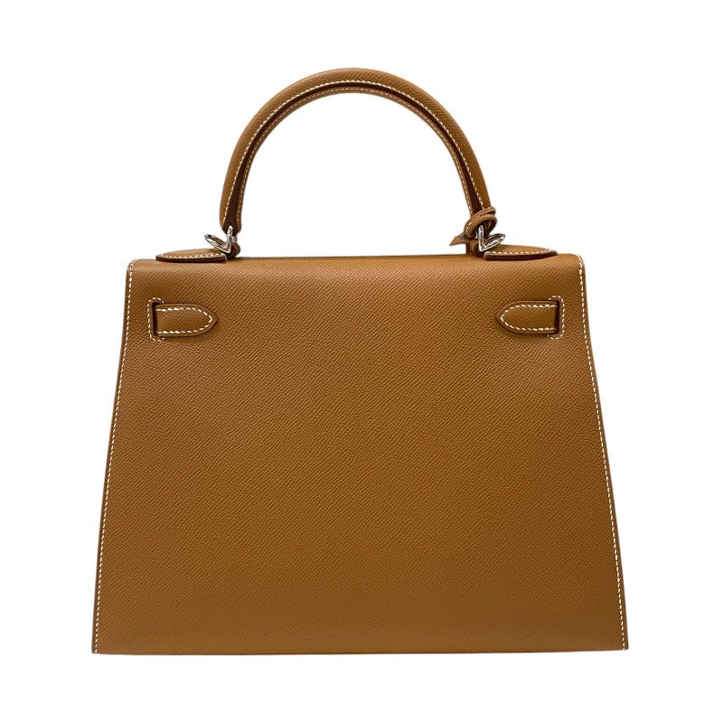エルメス HERMES ケリー28 外縫い K刻 ゴールド シルバー金具 エプソン レディース ハンドバッグ ショルダーバッグ
