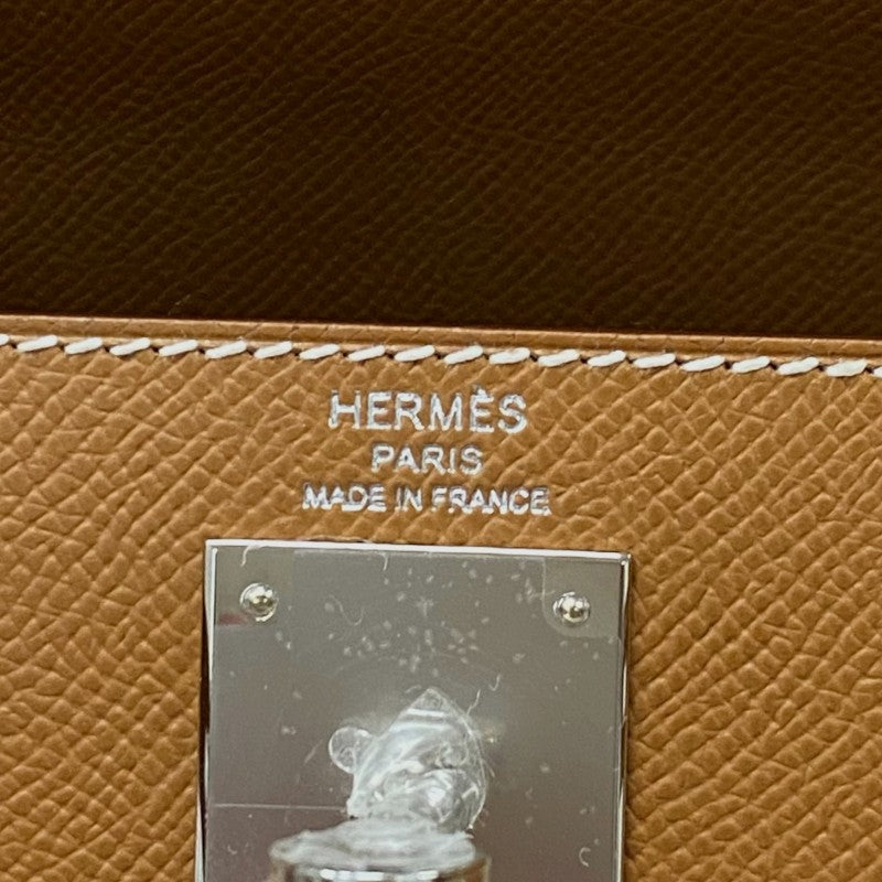 エルメス HERMES ケリー28 外縫い K刻 ゴールド シルバー金具 エプソン レディース ハンドバッグ ショルダーバッグ
