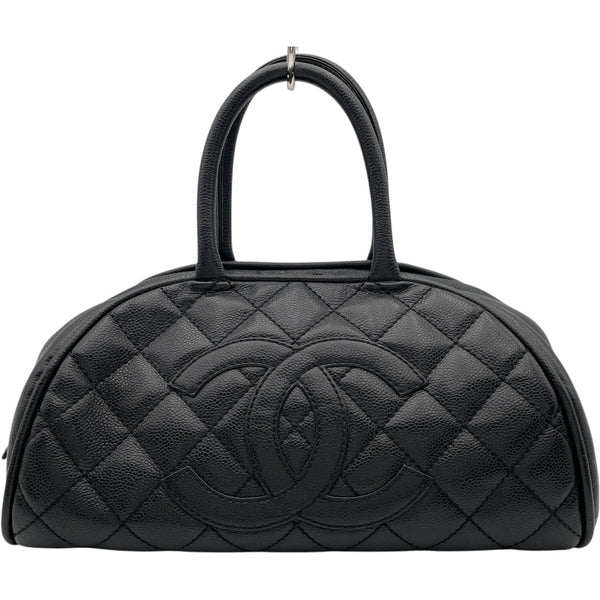 シャネル CHANEL ココマークボストンバッグ 10番台 ブラック キャビア