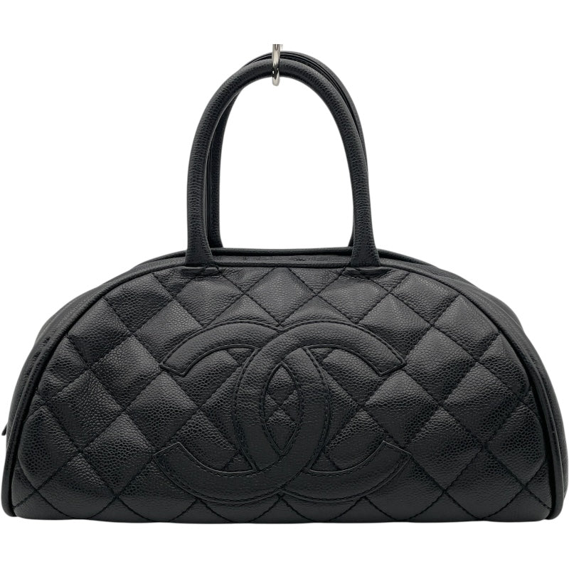 シャネル CHANEL ココマークボストンバッグ 10番台 ブラック キャビア