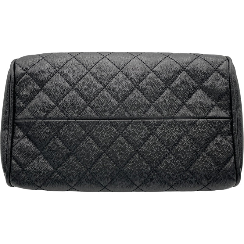 シャネル CHANEL ココマークボストンバッグ 10番台 ブラック キャビア