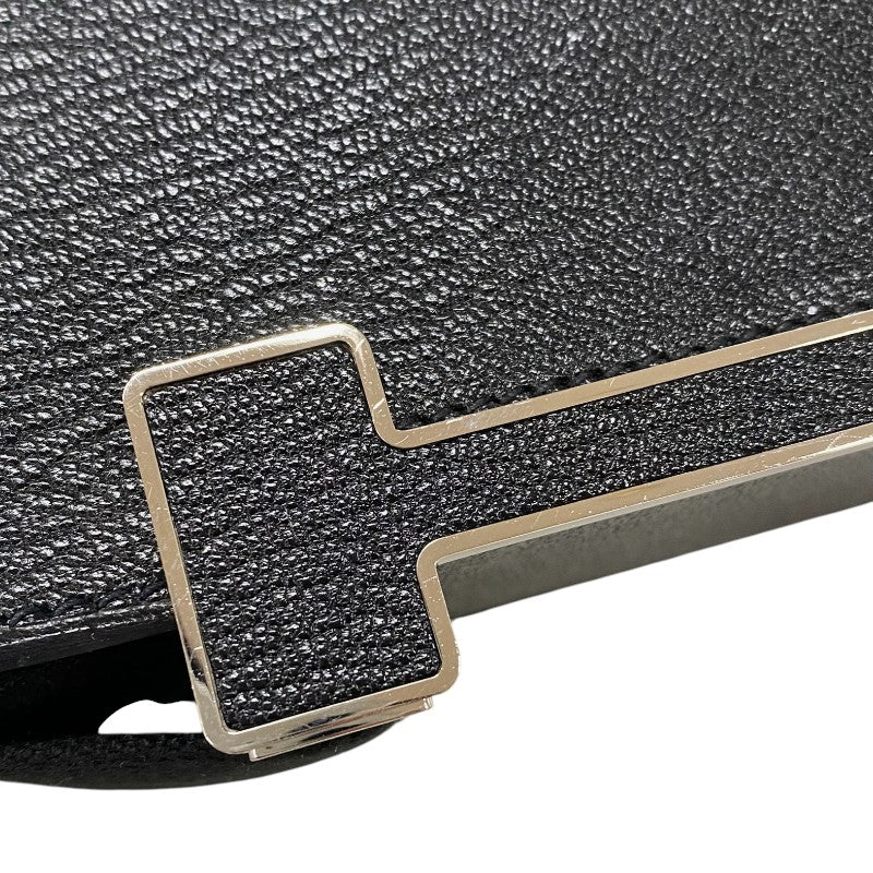 エルメス HERMES ゲタ U刻印 (2022年製) ブラック シルバー金具 シェーブル レディース ショルダーバッグ