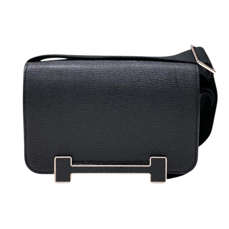 エルメス HERMES ゲタ U刻印 (2022年製) ブラック シルバー金具 シェーブル レディース ショルダーバッグ