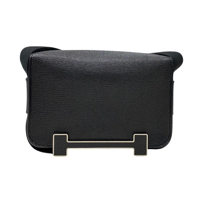 エルメス HERMES ゲタ U刻印 (2022年製) ブラック シルバー金具 シェーブル レディース ショルダーバッグ