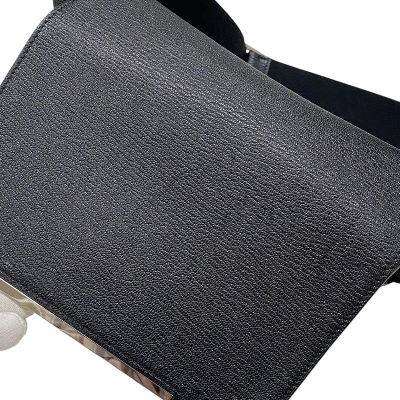 エルメス HERMES ゲタ U刻印 (2022年製) ブラック シルバー金具 シェーブル レディース ショルダーバッグ