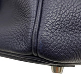 エルメス HERMES バーキン40 パーソナルオーダー Z刻印 ブルーニュイ×カノピ シルバー金具 トゴ レディース ハンドバッグ