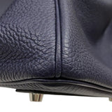 エルメス HERMES バーキン40 パーソナルオーダー Z刻印 ブルーニュイ×カノピ シルバー金具 トゴ レディース ハンドバッグ