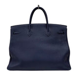 エルメス HERMES バーキン40 パーソナルオーダー Z刻印 ブルーニュイ×カノピ シルバー金具 トゴ レディース ハンドバッグ